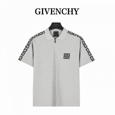 givenchy 纪梵希 半拉链胸口四宫格Logo短袖Polo衫 选用棉质珠地网眼布，衣领为双系统提花定织扁机制成，有弹性，不变形，衣服全部原生布捆边，前胸双层