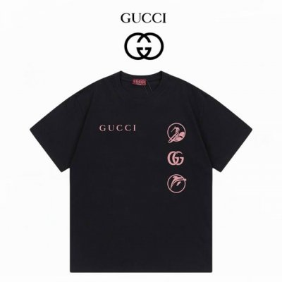 Gucci古驰 2025新款 280克双纱短袖 黑色 Xs-L