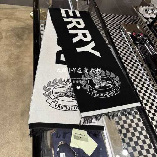 款号J33 盒子损坏扣除50元 不要盒子-10 新款Burberry双面羊绒围巾悉尼机场新款大号双面羊绒围巾 经典战马Logo太酷了 尺寸180X45Cm意大利