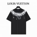 louis Vuitton 路易威登 25Ss 领口涂鸦字母印花大Logo短袖T恤 面料采用高克重260G重精梳棉，定制1:1螺纹，面料舒适亲肤无异感， 制定染