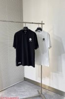 G519 Klchrome Hearts Ch 2025春夏新款十字印花水洗短袖T恤，面料26支双纱＋重工碧纹染320克，双精梳A类紧密纺胚衣成衣染色洗水，两次
