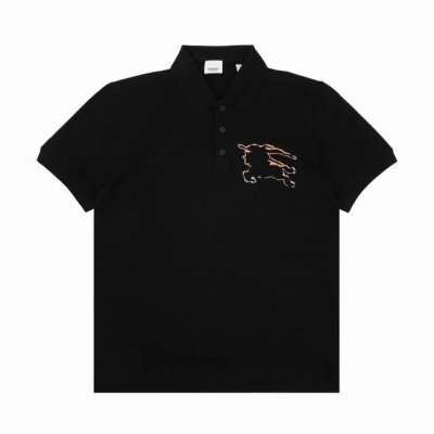 Burberry 巴宝莉 格纹镂空战马短袖polo衫 尺码：Xs-L
