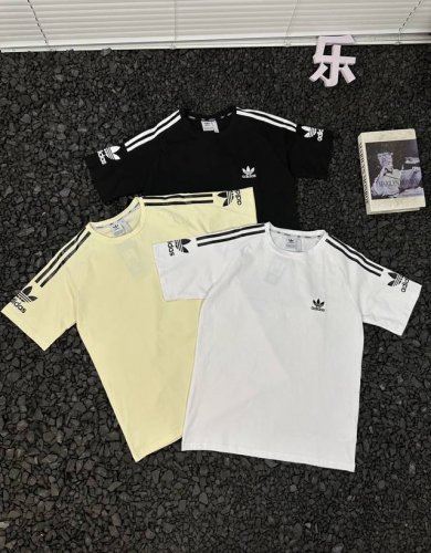 Adidas Originals 阿迪达斯户外运动休闲吸汗透气纯色时尚百搭三叶草撞色三条纹圆领运动短袖T恤 男女同款 想在街头轻松打造吸睛造型？Adidas O