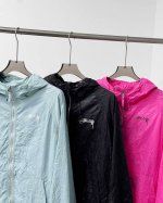 细节补充 顶级版本全套辅料定制 stussy24Ss 斯图西复古 褶皱纹外套防晒拉链连帽夹克皮肤衣 软壳面料夹克采用Majotech超轻再生尼龙制成 具有久抗皱