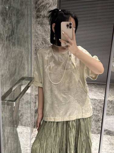 真丝剪花小上衣，S-Xl