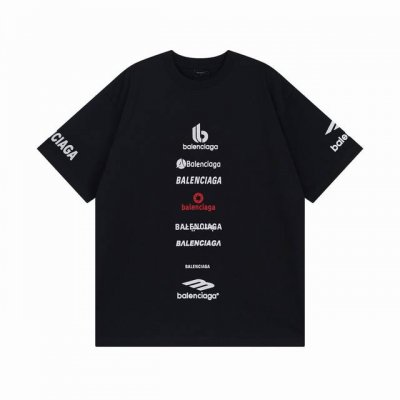 Balenciaga 巴黎世家2025 Ss 多元素商标Logo印花短袖T恤 本市场No.1的质量 真正天花板品质 全部原版开发注意细节图 避免被盗图商家混发