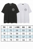 现货 p802 新款夏季潮牌梵文经典马蹄十字架立体印花带夜光 圆领纯棉男女款短袖T恤 克32支纯棉 颜色：黑色 白色 码数：S M L Xl