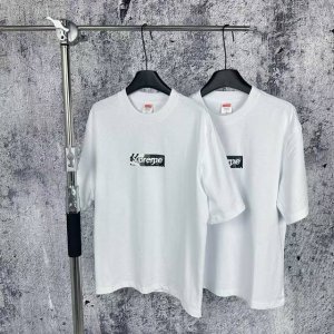 1089 挂拍 Supreme Ss25 Week7 迈阿密开业限定 Miami Box Logo Tee 迷彩Logo印花百搭短袖T恤 男女同款 白色 面料：