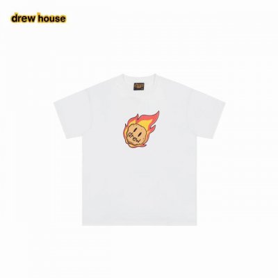 Drew House 25Ss 篮球火笑脸短袖T恤 每个款的水洗麦编码、主麦、包装编码 均与原版相同 一版一码 正确版型 和原版一致 非市场跑量版型 最大可穿2