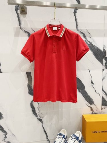 Burberry 巴宝莉 翻领polo衫 条纹领口Tb小圆标字母Logo刺绣 官方同步 商务首选 时尚个性 百搭潮流 纯原品质 原版面料 吊牌 领标 水洗麦 三
