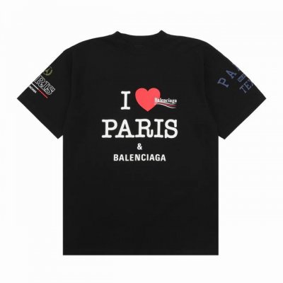 balenciag* 巴黎世家 爱心可乐涂鸦印花短袖 高克重精梳棉面料 不易出褶 宽松版型 尺码Xs-L