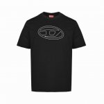 diesel 迪赛 24Ss 大Logo浮雕压花短袖 Diesel25新款Oval D Logo立体字母标志短袖T恤 宽松休闲的日常穿着方式 营造了简约的风格