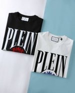 pp 菲利*谱*因 25Ss夏季新款高支双丝光棉圆领短Tee 男士赛车Club植绒印花标识时尚圆领短袖T恤衫 贸易公司渠道稀出 同步Gw发售 高街炸街款短袖来了