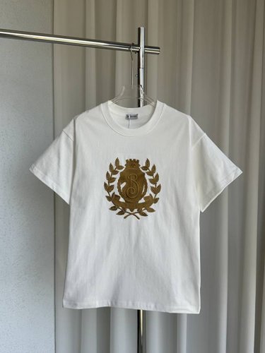 burberry 巴宝莉 麦穗皇冠万针刺绣 大Logo经典识标印花精致升级灵感源自八十年代复古 原版面料 官方同款 短袖T恤定制310克同缸染面料 手感非常舒服