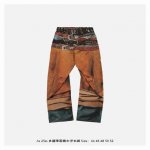 acne Studios 25Ss 多腰带图案牛仔长裤 定织帆布纹理全棉面料跟之前的链条打印裤面料比更加厚实硬挺 配合2006弯刀裤型显的更加立体 上色效果也很
