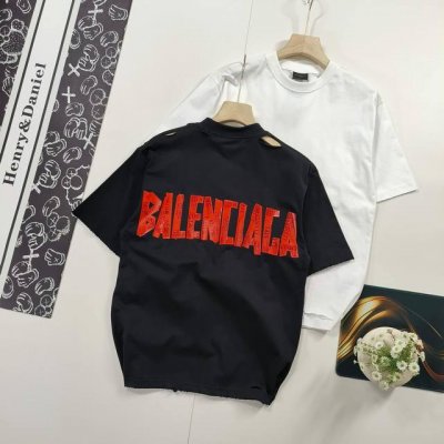 尺码Xs-L爆款推荐 balenciaga 巴黎世家2025 Ss 最新款美纹纸胶带拉桨印花短袖T恤 本市场No.1的质量 真正天花板品质 全部原版开发注意细节