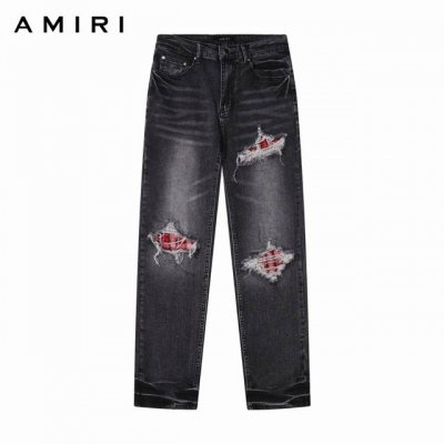 原单 款号：A101 上新 Amiri 水洗破洞补丁高街修身牛仔裤长裤- Amiri音译为埃米尔，是创始人的名字，Amiri的创始人Mike Amiri从小就在