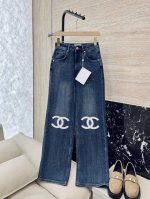 cx029#新款牛仔裤 Ch小香 双C字母 牛仔棉显瘦牛仔裤 26-30码