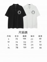 现货 9995 新款克罗梵文马蹄印花翻领polo衫短袖简约百搭T恤男女同款情侣 60S丝光纯棉 颜色：黑色 白色 码数：S M L Xl