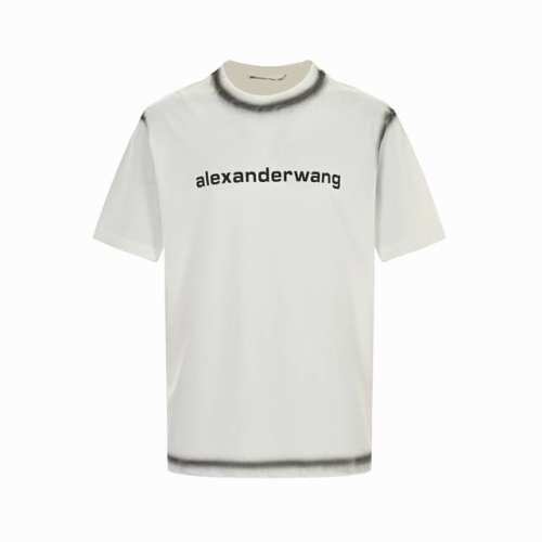 Alexander Wang 亚历山大王 水洗字母Logo短袖 最好看的水洗元素，水洗工艺极其复杂，水洗师傅把做好的成衣进行褪色，第二次在进行石头翻炒，报废率极