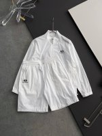 高端牛奶丝防晒套装 上衣 短裤 Bal*2025春夏新款男士防晒服轻薄外套，独特订制防晒科技面料，结合凉感涂层体感清凉不闷热，出汗后速干，适合夏季户外活动。 轻