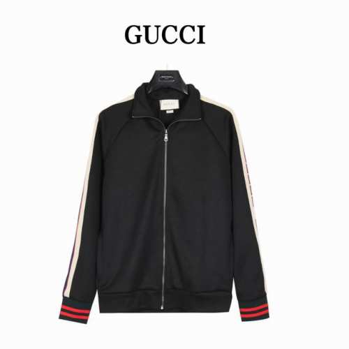 Gucci 古驰 经典织带运动套装外套 原版购入，完美还原。定织定染面料，带运动风套装， 专柜新出面料棉盖丝，属于混纺面料必须定制 面料为订织丝盖棉布料，运动功