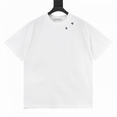 Dior 迪奥 25Ss 领口Cd串珠Logo蜜蜂刺绣短袖T恤 采用原版280G双纱对版定织定染面料 螺纹同缸定染零色差 独家品质 区别通货 领口Cd串珠Log