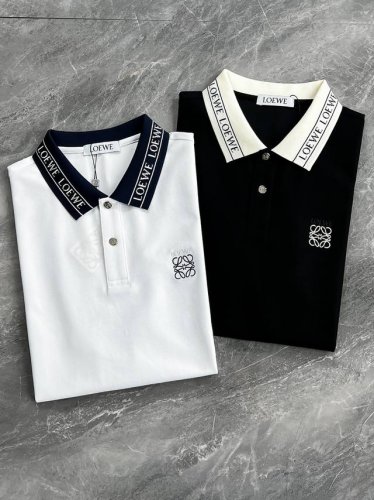 新品 香港洋行渠道货，2025春夏新款Lo*We Anagram刺绣标识原单男士高端商务休闲丝光珠地棉马球polo衫！极符合Lo*We美学基调的一款polo衫，