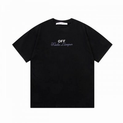 隔天到 Off-White 英文字母签名～Logo印花 原版面料 官方同款 短袖T恤 定制 260克同缸染面料 手感非常舒服 春夏最新版本 颜色: 黑色 尺码：