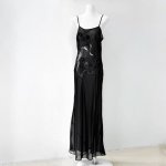款号 9259 颜色 黑色 成分 100%Silk 尺寸 Xs S M L 胸围 腰围 长 Bust Waist Long xs 74 71 114 s 78