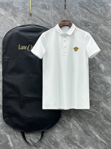 合照细节 Ver25Ss春夏新款网眼丝光棉布基础翻领短Tee 男女同款经典美杜莎胶印图案商务休闲短袖polo衫 贸易公司渠道稀出 领先官网发售 Ver家新款美杜