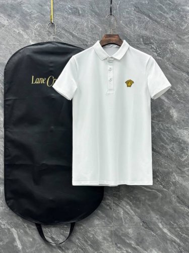 合照细节 Ver25Ss春夏新款网眼丝光棉布基础翻领短Tee 男女同款经典美杜莎胶印图案商务休闲短袖polo衫 贸易公司渠道稀出 领先官网发售 Ver家新款美杜