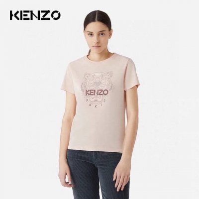 kenzo新款短袖 官网款 这款火的不要不要的虎头终于出货了，精致虎头刺绣饱满立体重工刺绣，今年最新配色，Kenzo的主打图案虎头系列，进口机数万针重工刺绣虎头