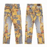 顶级版本 颜色：图片色 尺码：M-Xxl Lv路易威登23Fw花卉满印印花拼接破坏做旧花卉牛仔裤 路易威登Lv 23Ss 牛仔裤 裤王 同样独具魅力。独家定织的