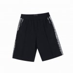 纪梵希 Givenchy 夏季新款 刺绣字母拼接织带休闲短裤 采用360克高品质牛肚纯棉面料、舒适柔软透气 休闲宽松版型 潮流短裤男女同款 Color：黑色 S