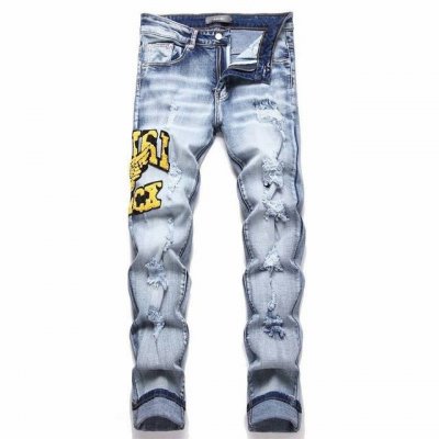 款号Cc663 Amiri Mx1高街牛仔裤修身刺绣长裤Fog高街男潮 Amiri 近年来高街成了男装里越来越频繁出现的词 高街风格也就成了大家搭配的重要方向