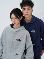 Thenorthface北面格子撞色连帽开衫卫衣高级感宽松休闲外套潮拼接美式复古落肩拼接卫衣男女同款高街休闲廓形落肩袖重磅设计感外套 此款采用超柔棉材质面料超有