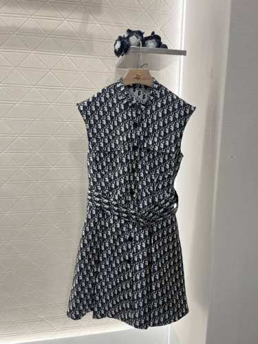 dio*新品 提花无袖连衣裙