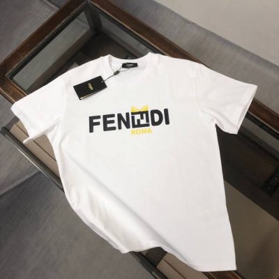 款号:F028 Fendi 芬迪 2025夏季新款圆领短袖T恤！ - 260G双纱纯棉顶级面料 手感柔软 百分百纯棉独家出货 定染硫化黑无尘处理面料 -面料：2