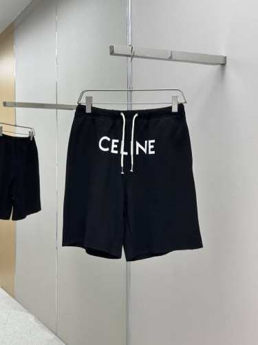 P260 Celine 赛琳 22Ss 胶囊系列标识基础款短裤 原版国内购入，克重机打出320G毛圈布，股线分析定织320G全棉活性黑毛圈布，气眼定做，抽绳定染
