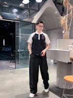 fend*M-Xxxl 25款顶级黑白双色双F提花织带百搭Polo衫，顶级提花字母融合设计Polo细致顶级工艺专柜面料，经典元素融合打造，经典短袖3标齐全，潮男