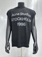 vt021 Acne Studios 艾克妮1996经典破坏纪念字母印花复古水洗做旧无袖坎肩T恤 小领口设计 白墨数码直喷印花 手工磨破工艺 高街复古重磅做旧水