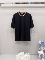burberry 巴宝莉 320克圆领短袖T恤 精美品牌格纹Logo元素领口简约工艺标识 官方同步 1:1原版开模 时尚个性 百搭潮流 纯原品质 原版洗水面料