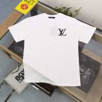 高版本 2025新款Louis Vuitton路易威登Lv棋盘格子图案Logo字母印花休闲情侣短袖T恤，独一无二的活性环保面料染色，32支双纱精梳纯棉爽滑手感，
