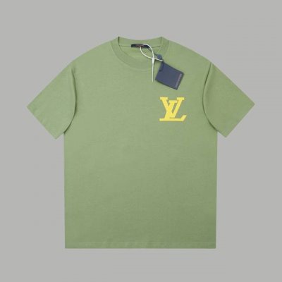 LV 25Ss早春新款 立体厚板Lv字母短袖 轻奢主义 男女日常通勤穿搭必备单品 正确版本 欢迎对比 详细特征 320克 % 纯棉双纱汗布面料 同缸定染特种加粗