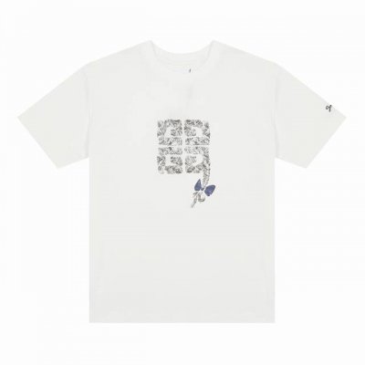 Givenchy*纪梵希 Givenchy*纪梵希辫子薇刺绣印花短袖T恤 -定制260克32支全棉双纱紧密爽滑面料 布面干净 布纹清晰 手感非常细腻扎实 更加力
