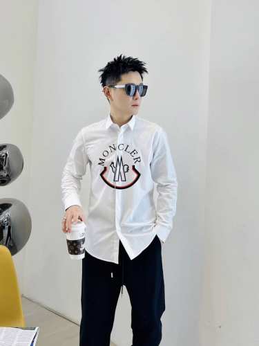 蒙口 Moncler 码数38-43 专柜最新款男士必备款衬衫，100%天然棉，舒服透气，原单狠货，原版面料，柔软舒适，1F上身高端又奢华，足够场面的档次，这款
