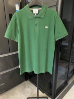 高端复刻 Lacost 鳄鱼 经典胸口小标刺绣Polo衫短袖T恤1:1 绿 定制主标 辅料 水洗齐全 品牌精密刺绣标 领口翻领设计，经典百搭 正面胸前有鳄鱼刺绣