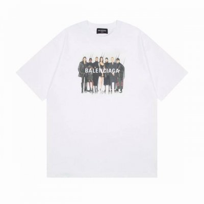 Balenciaga 巴黎世家2025 Ss 经典人像乐队直喷印花短袖T恤 本市场No.1的质量 真正天花板品质 全部原版开发注意细节图 避免被盗图商家混发 正