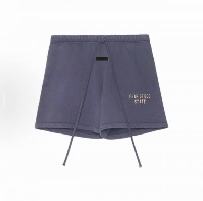 Fear Of God Essentials Marine Heavy Fleece Soccer Sweat Shorts 字母印花系带舒适美式重磅休闲短裤